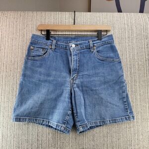 Levis Denim Shorts Womens 10 Blue Mid Wash High Rise 5 Pocket Casual Jean
